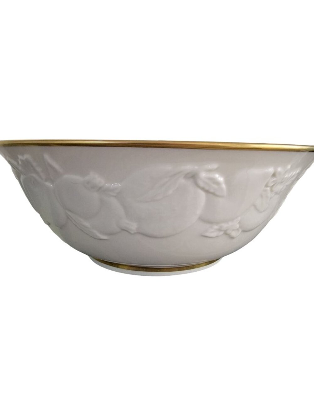 Lenox Fruits of Life Serving Bowl 9" Ivory Porcelain Gold Trim - Picture 3 of 7